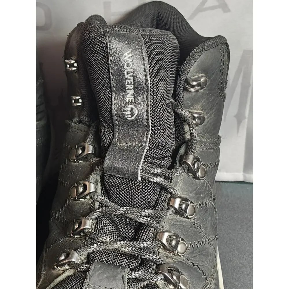 WOLVERINE - Luton - Men's 12 EXTRA WIDE Mid Steel-Toe Hiker - Boot Black